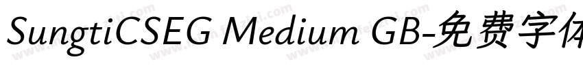 SungtiCSEG Medium GB字体转换